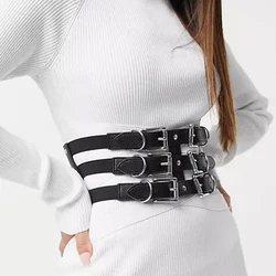 Plus Size Elastic Corset Belt Female Waist Wide Belts For Women High Quality Stretch Cummerbunds Punk Goth Big Waistband