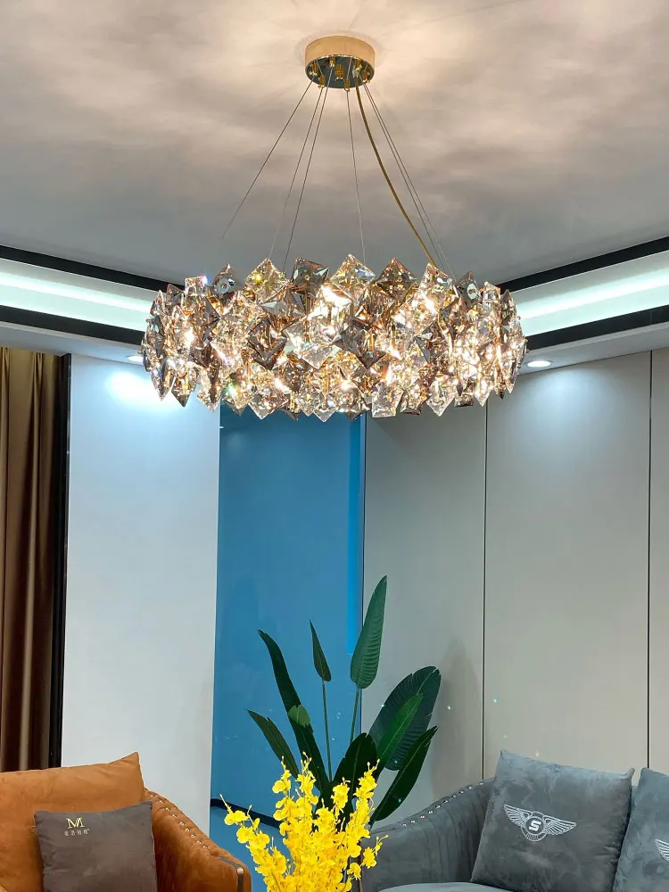 Luz lustre de cristal luxo pós-atmosfera moderna luxo sala de estar sala de jantar quarto lâmpada nova personalidade criativa