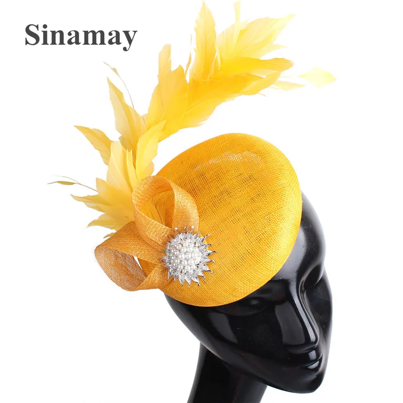 

Sinamay Wedding Mesh Fascinator Hat Headband Nice Linen Vintage Headpiece Elegant Female Wedding Bride Hair Accessories