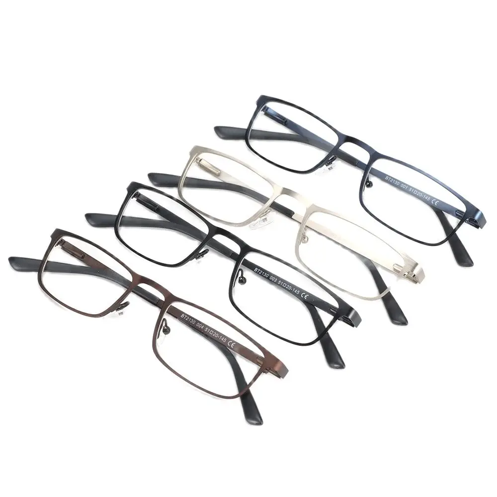 ZENOTTIC petit rectangle lunettes optiques montures ultralégères lunettes en métal pour homme haute myopie Prescription monture de lunettes BT2130