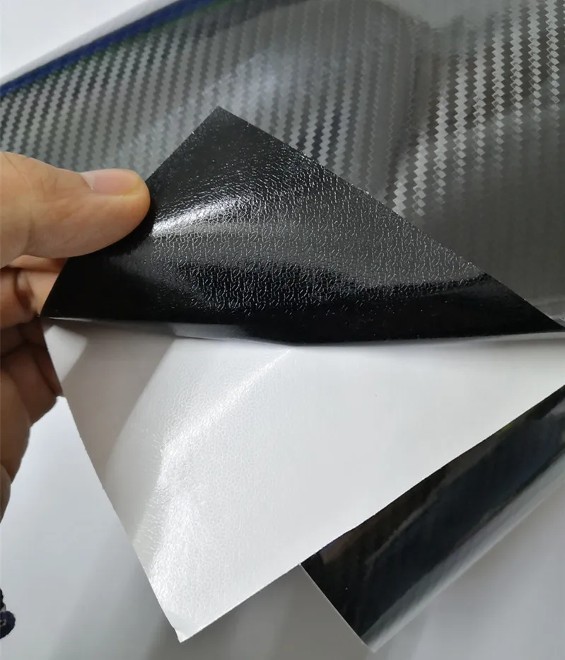 20/..30/40/50/58*152cm Car Styling Glossy Black 5D Carbon Fiber Vinyl film Wrap With Air Free Bubble DIY Car Tuning Part Sticker