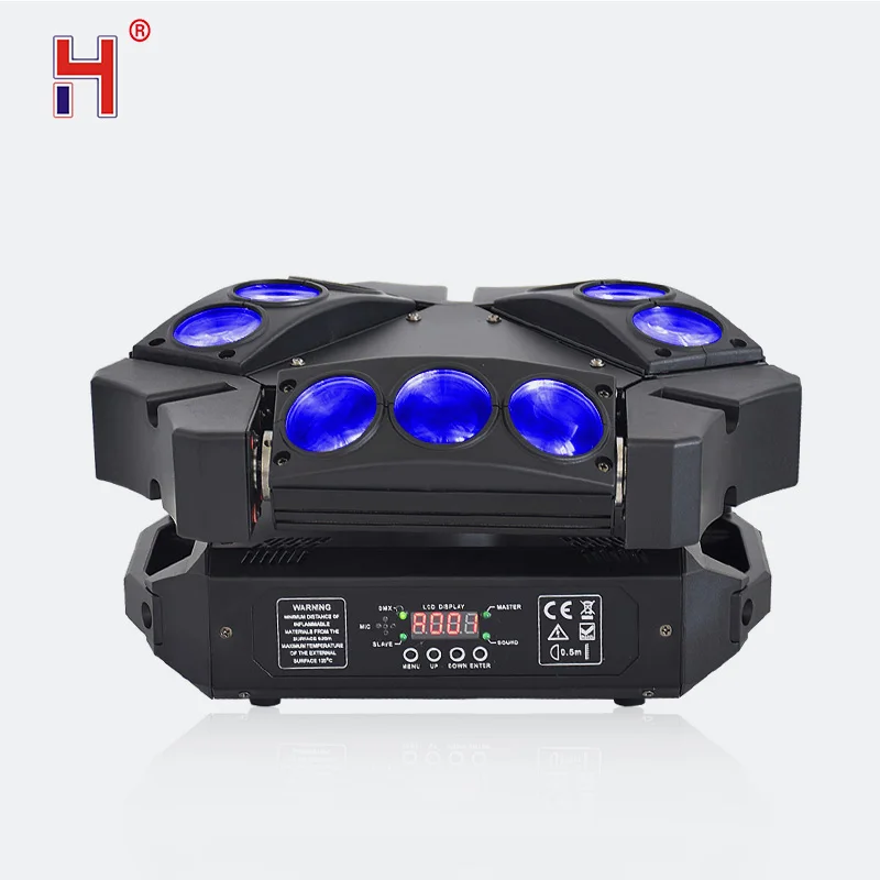 Lyre LED Spider Beam 9X12W RGBW Classic 3X3W Rotating Light Mobile Professional DJ Dmx 9/16/48Ch Disco Party Light