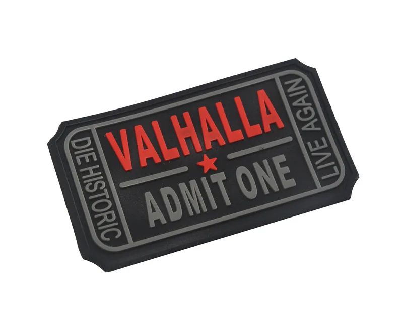 Ticket to Valhalla admit one patches Hook back patches Vikings  armband tactical  badge DIY for vest