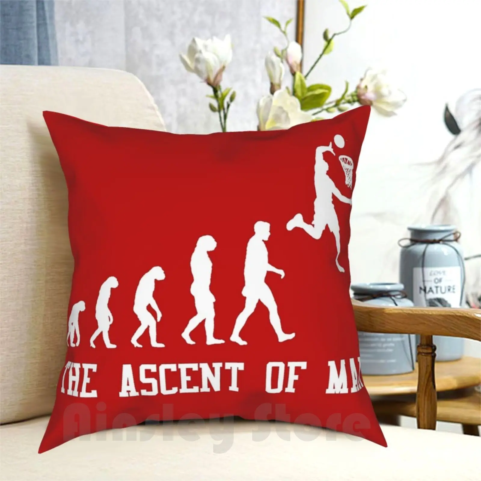 Slam Pillow Case Printed Home Soft Throw Pillow Basketball Jump Slam Leap Evolution Ascent Magic Heat Dwight Sport