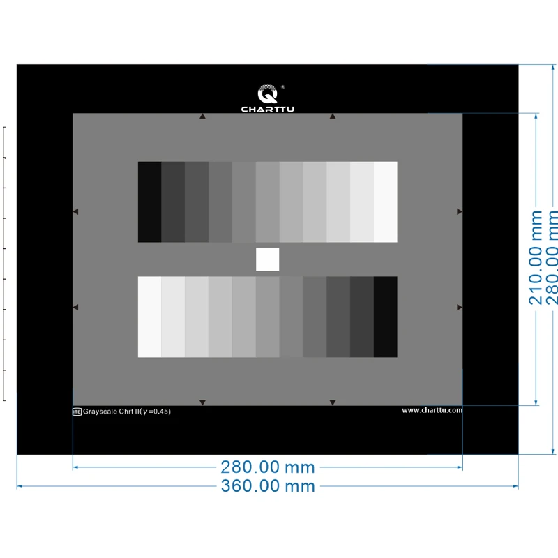 Charttu ITE II Grayscale Chart(0.45)Test Chart 4:3 Checker Colorchecket  Cameras Webcam Resolution Reflective Customized