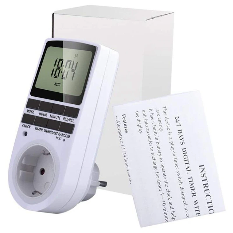 European-style timer socket Large screen timer socket Timer socket Timer Switc