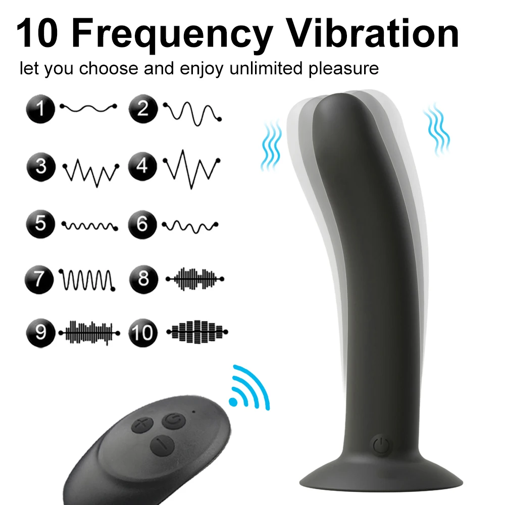 Anal Plug Prostate Massager Sex Products Wireless Remote Vaginal Stimulator With Sucker Silicone Dildo Sex Toys for Man Woman