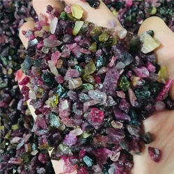100g natural crystal Color tourmali stones and minerals reiki healing crystal gemstone specimen for making jewelry