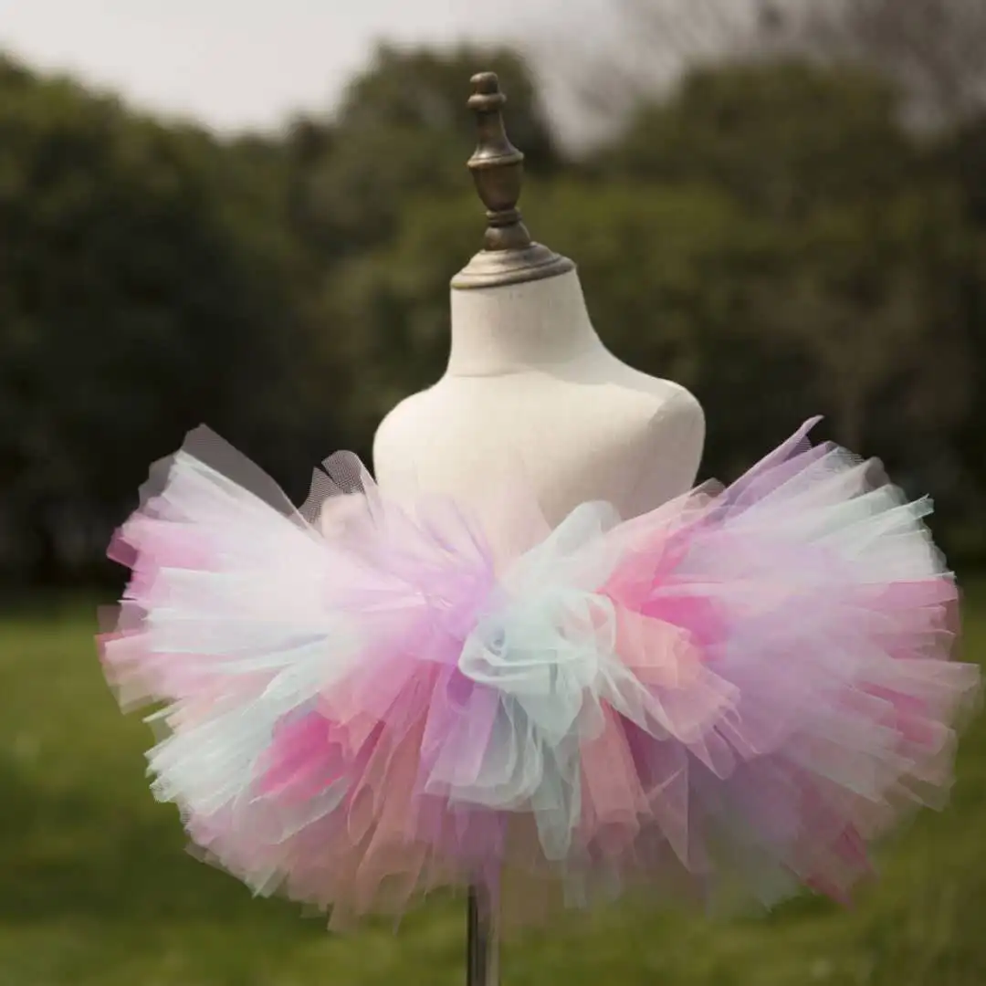 Baby Girls Green Tutu Skirt for Children Ballet Dance Girls Tutu Skirt Fluffy  Party Tutu Skirts with Flower Headband