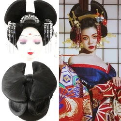 Black Kimono Hair Products  Japanese kimono hair accessories Big Butterfly Headdress Model Show Ancient Women Dress Up