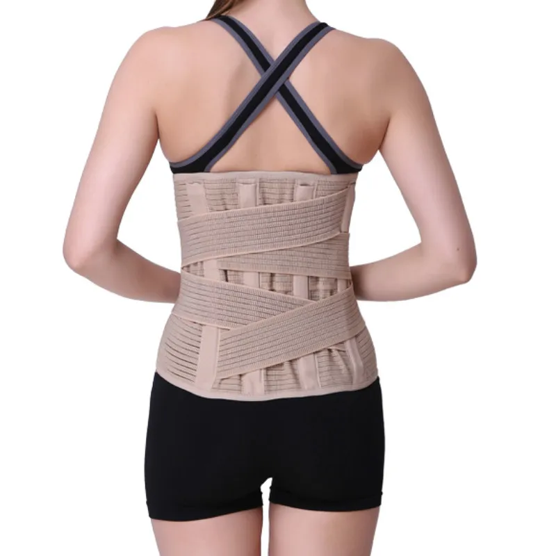 Adjustable XXXL XXL Waist Trainer Posture Corrector Widened Health Care Waist Back Belt Brace Lumbar Support with Warm Patches