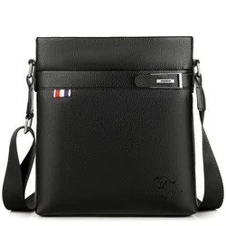 Men's Shoulder Bag PU Leather Cross Body Bag  Messenger iPad Case Casual Male Travel Bag Big Capacity Tote Black&Brown