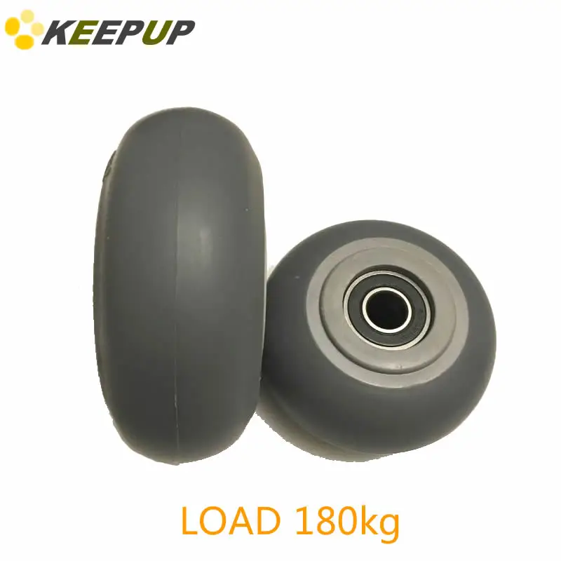 

Replacement caster wheels,with 2 bearings,load 180kg,TPR wheel,high load capacity,wear resistance, for flatbed truck trolley