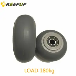 Replacement caster wheels,with 2 bearings,load 180kg,TPR wheel,high load capacity,wear resistance, for flatbed truck trolley