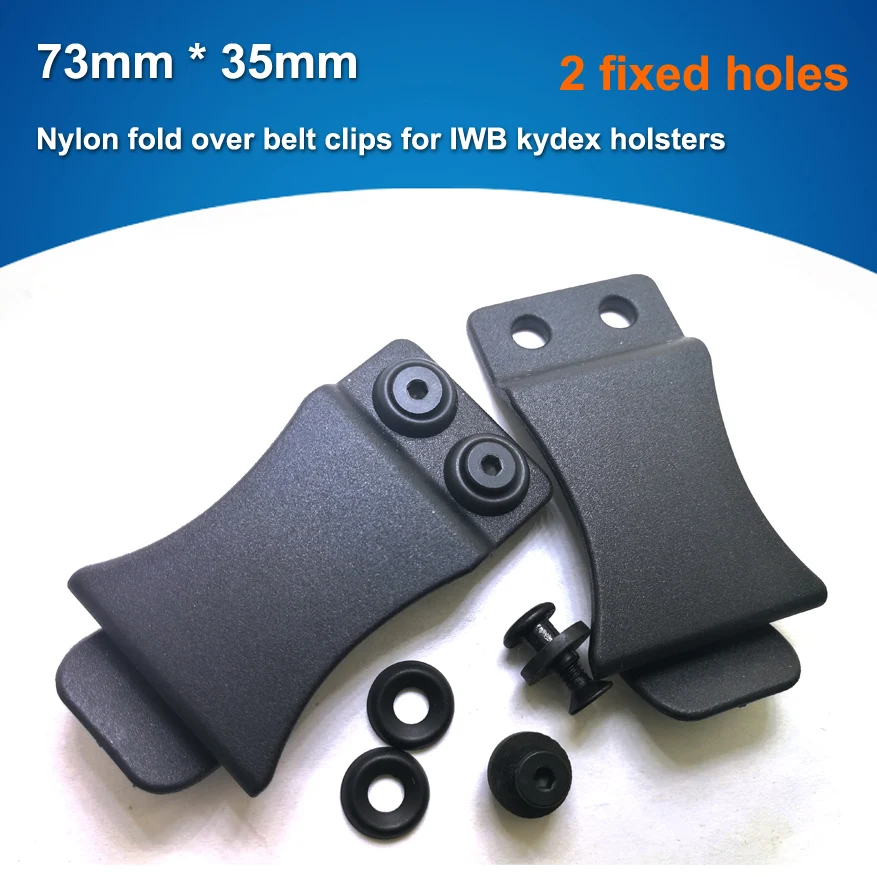 1pcs/set.73mm x 35mm   Nylon Fold Over Belt Clips with screw for IWB Kydex Holsters