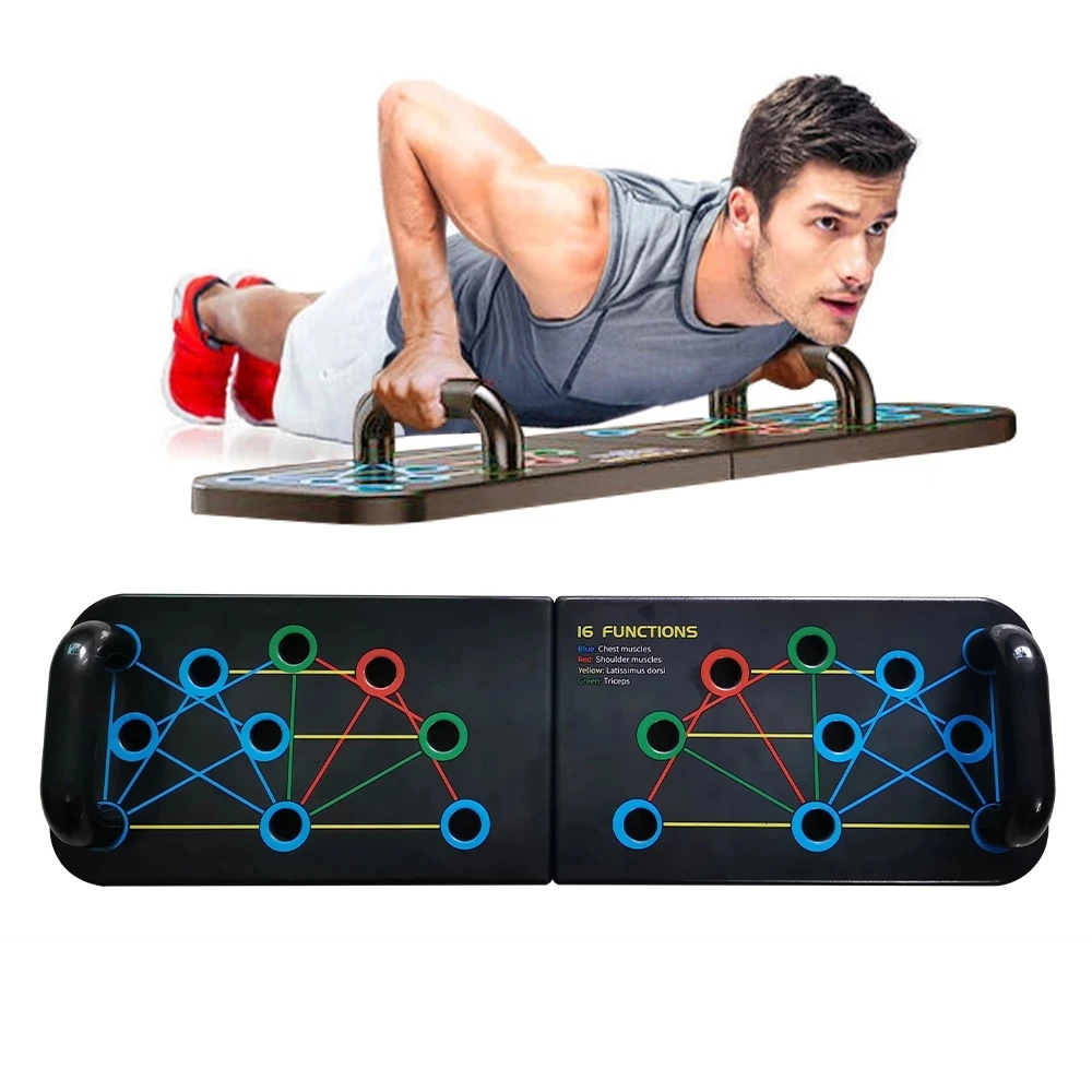 Push Up Rack Folded Board Set abdominal Bar Multi-Function Fitness Muscle Abdominal Training Exercise Equipment