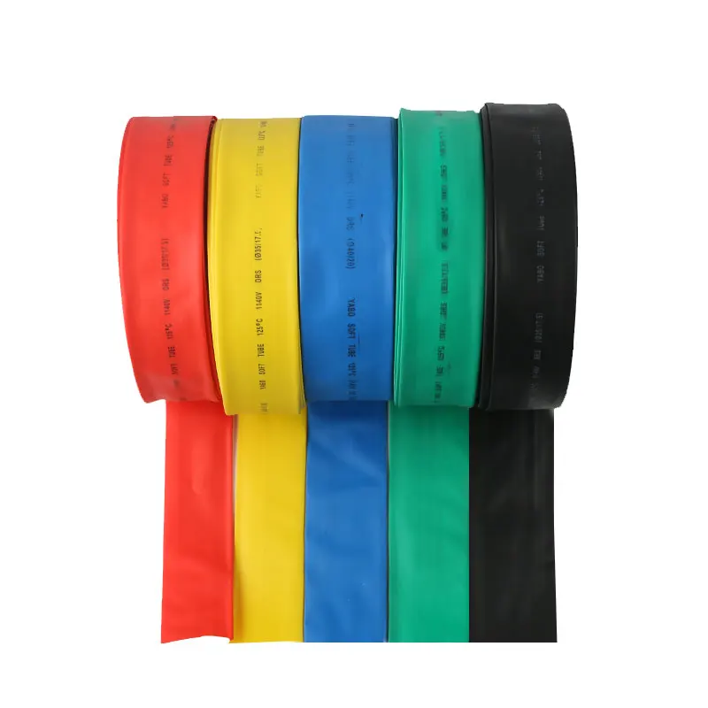 (1Meter/lot)60mm Inner Diameter Black Heat Shrink Tubes/ Heat Shrinkable Tubing Color:Black Blue Red Yellow Green