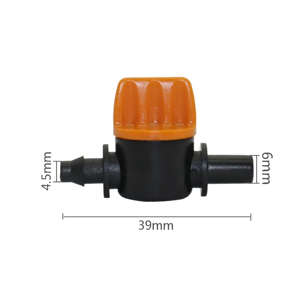 Elettrovalvola 20Pcs 6Mm To Barbed 4/7Mm Interface Miniature Valves Waterstop Hose End Connectors Switch Coupling Garden irrigation Hose Valve Irrigazione — dettaglio 2