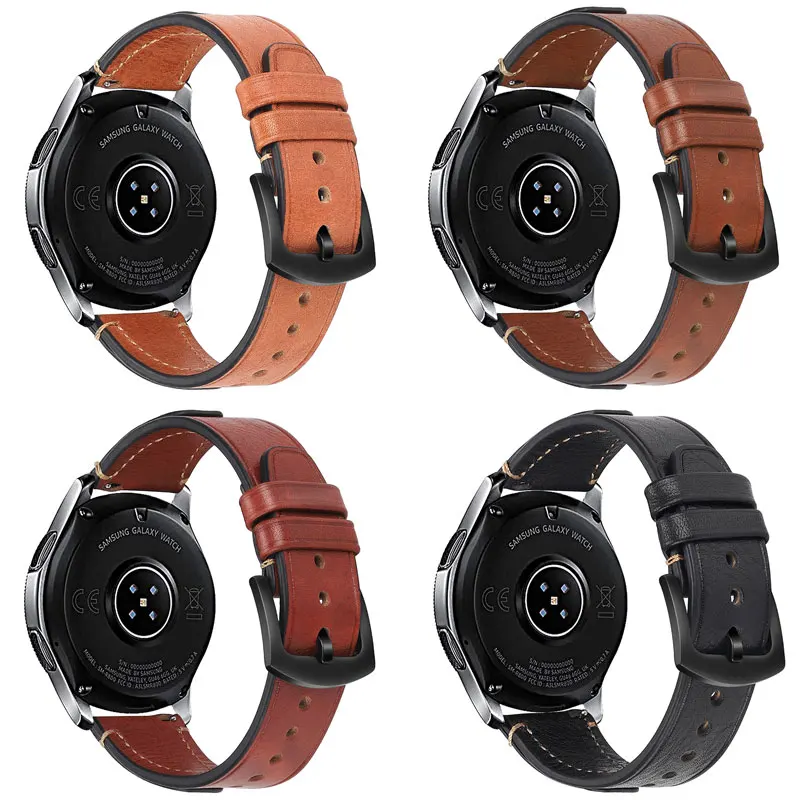 Cowhide leather watch strap 22mm For samsung Galaxy watch 46mm For Huawei watch GT 22mm women watchbands Men Strap Quick Release