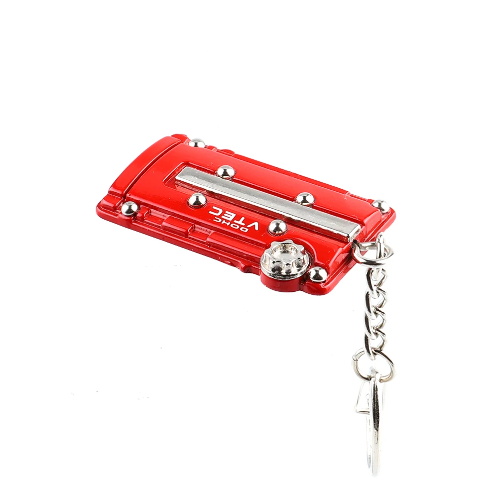 Metal Key Chain Car JDM Turbo Key Ring Vtec DOHC B16 Series Engine Valve Cover For Honda Civic EG EK