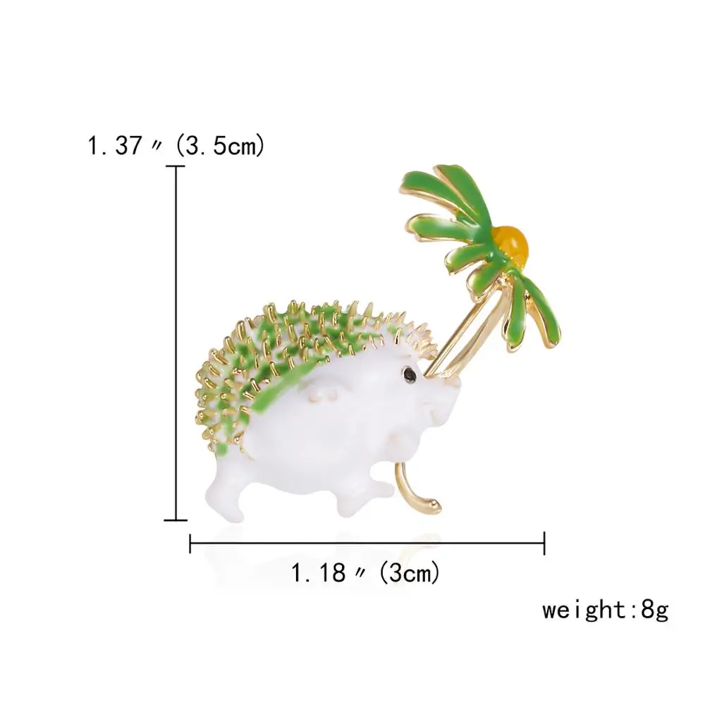 Модная Милая брошь в виде ежика, животное, модные красочные броши в виде маргаритки для женщин, аксессуары для обуви, пальто, новый дизайн, булавки