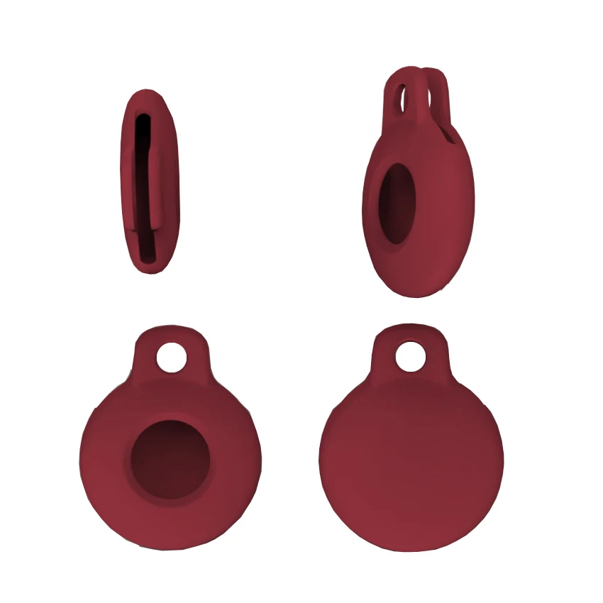 Silikonowy futerał ochronny do Apple AirTags pozycjonowanie Bluetooth Tracker 2021 Anti-Scratch Anti-Lost tuleja ochronna W/ Keycha