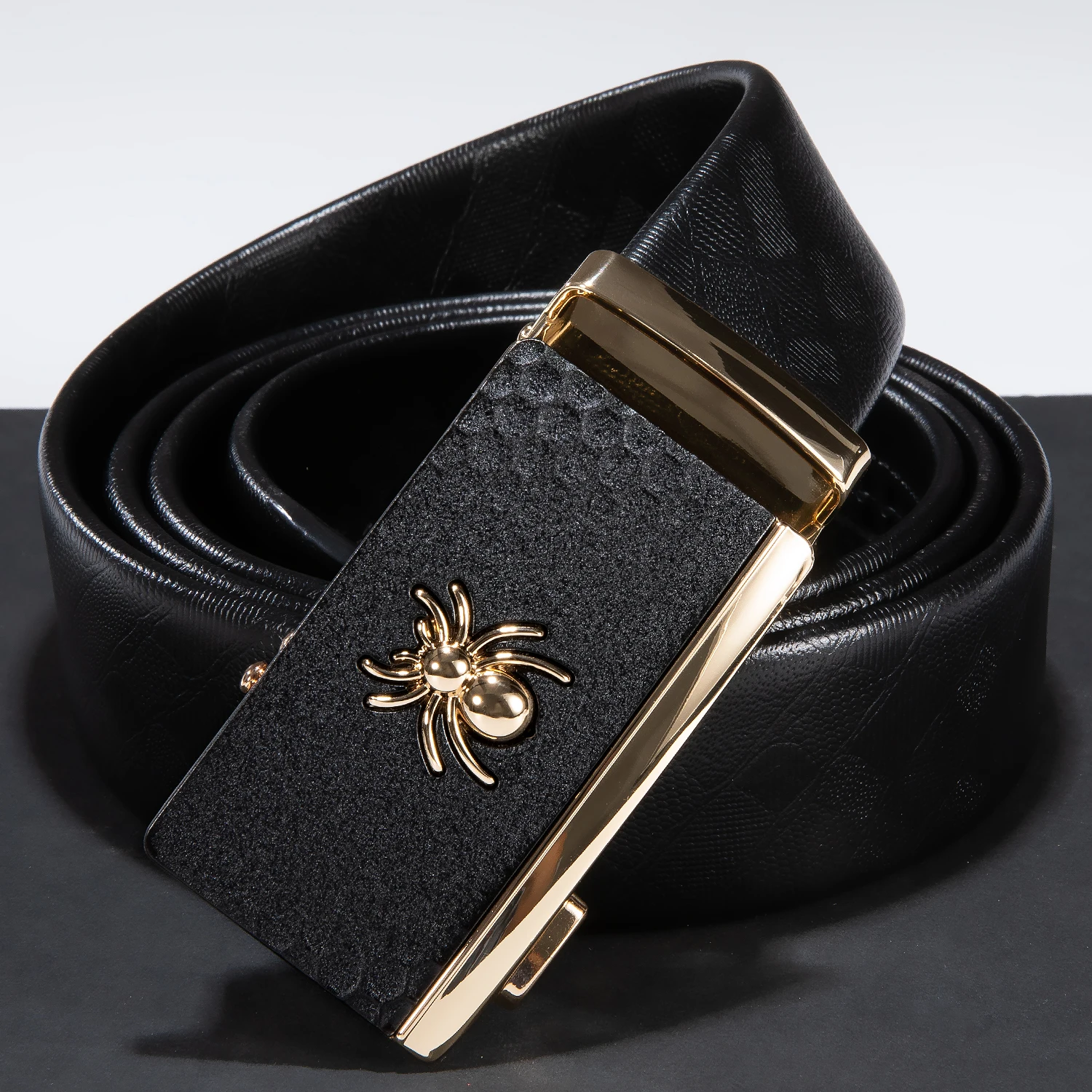 Designer Men\'s Belts Fashion Gold Spider Automatic Buckle Belts Brand Genuine Leather Belts Men Business Trouser Strap DiBanGu