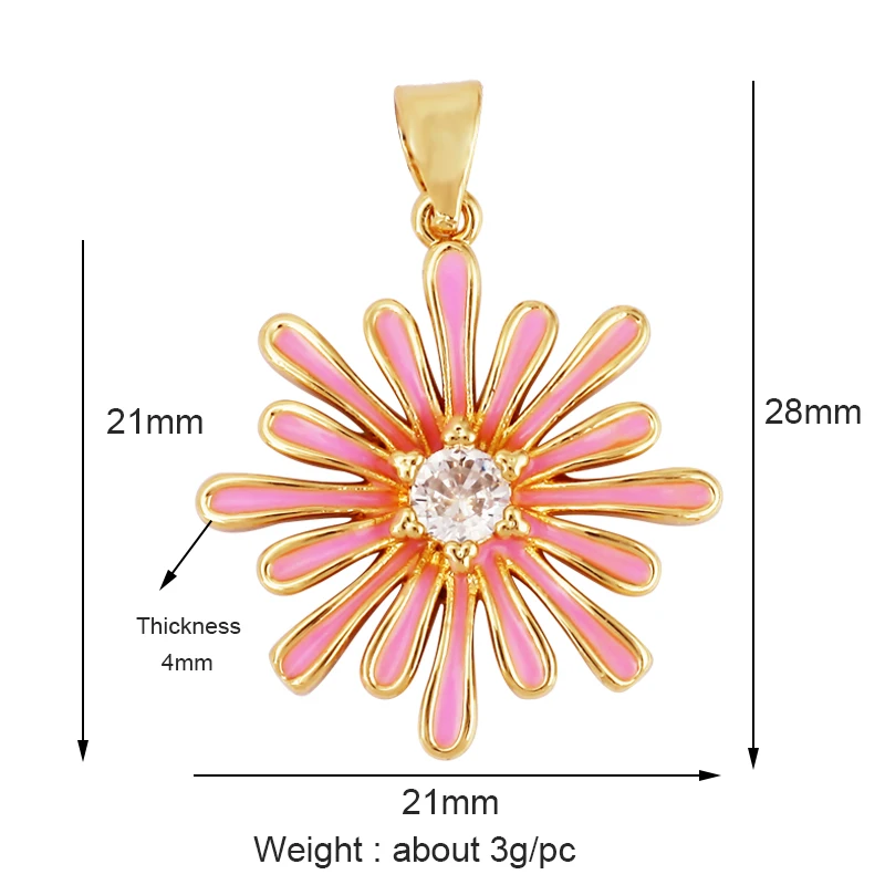 Sun Flower Banana Leaf Enamel Charm Pendant  for Necklace Bracelet Earring,Handy Craft Summer Beach Jewelry Supply Wholesale N28