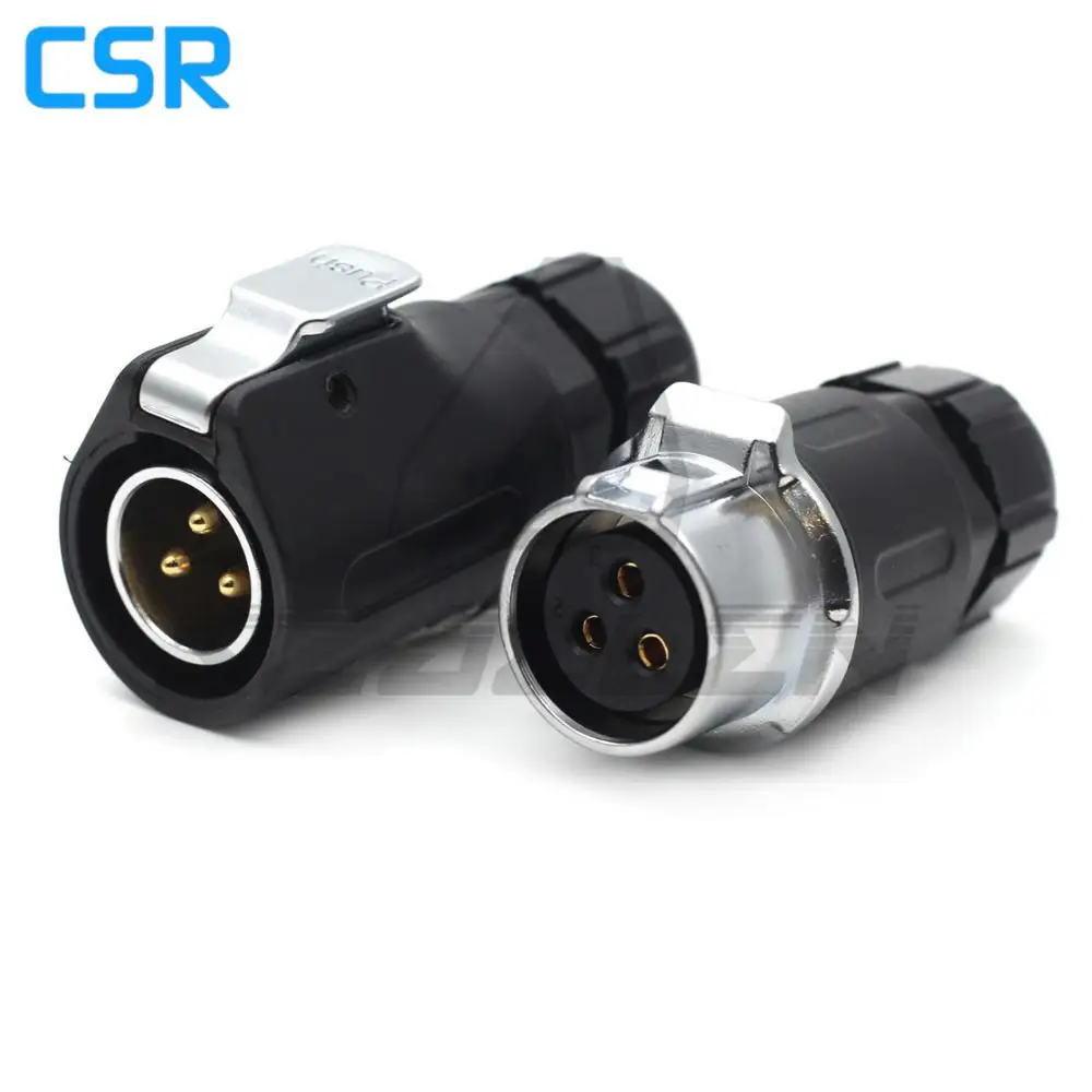 XHP20 , 2 3 4 5 6 7 8 9 10 12 Pin Waterproof Connector  IP65 Cable Connector Male Female Docking Connector