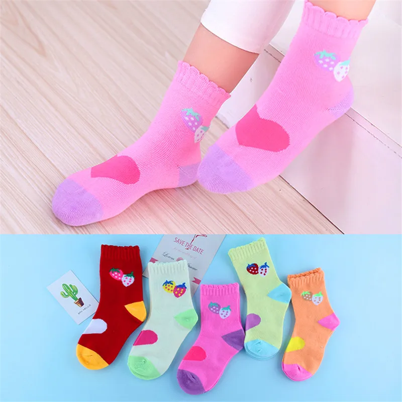 5Pairs/Lot Cartoon Baby Socks autumn and winter Children Sock Breathable Cotton Kid Socks For Boys Girls  Socks 1-12 Years