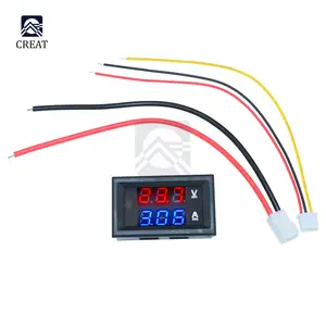 Bilashmart Mini Digital Voltmeter Ammeter 0.28 inch DC 100V 10A Panel Amp Volt Current Meter Tester 0.28 Blue Red Dual LED Display 20mA
