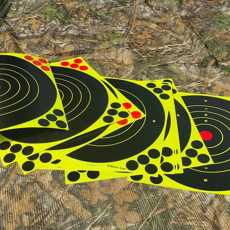 Auto adesivo Hunting Target Dots Sticker, Gun Rifles, Pasters redondos do alvo, Tiro Adesivos, 8 polegadas, 10pcs