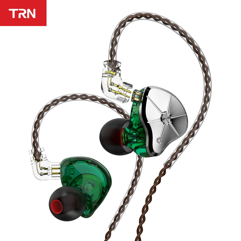 TRN STM 1DD 1BA Hybrid In Ear Earphone HIFI Monitor Running Sport Earphone Earplug Hybrid Replaceable Filter Headset TRN Conch