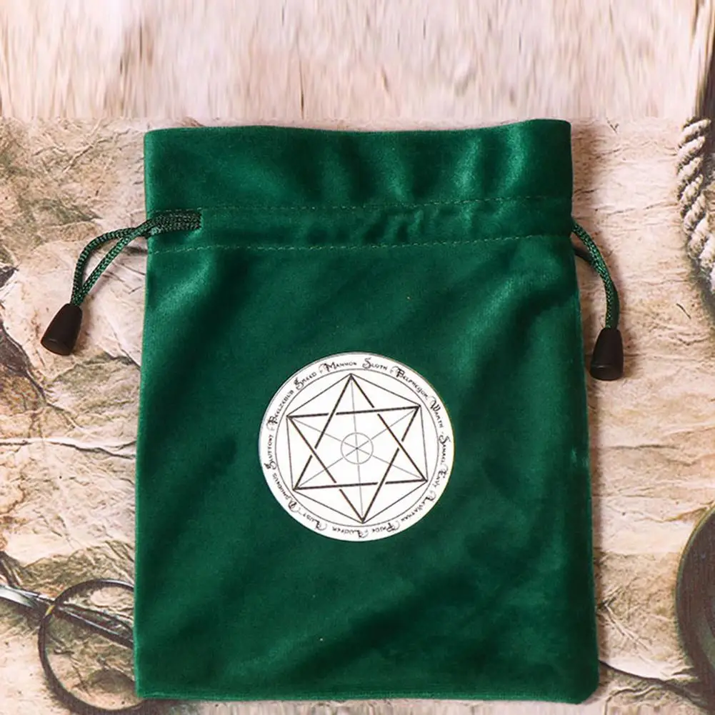 Velvet Tarot Card Storage Bag Board Game Card Mini Drawstring Package Board Game Tarot Storage Bag Witch Divination Accessories