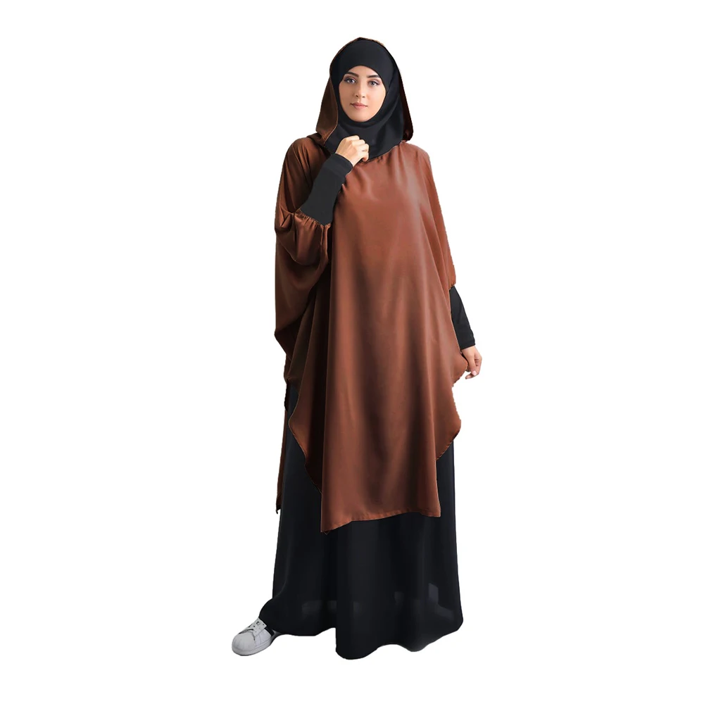 

New One Piece Prayer Khimar Garment Dress Robe Muslim Women Hooded Abaya Hijab Overhead Islamic Clothes Ramadan Djellaba Dress