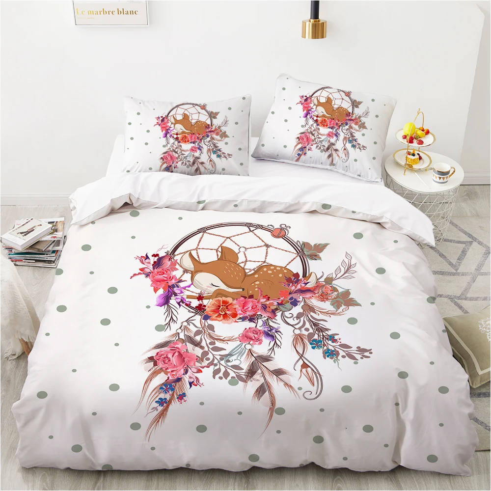 

Luxury Bedding set Europe Queen King Size Duvet cover set 3D Print Bed linen Nordic Comfortable Quilt cover Bed Set Sika deer