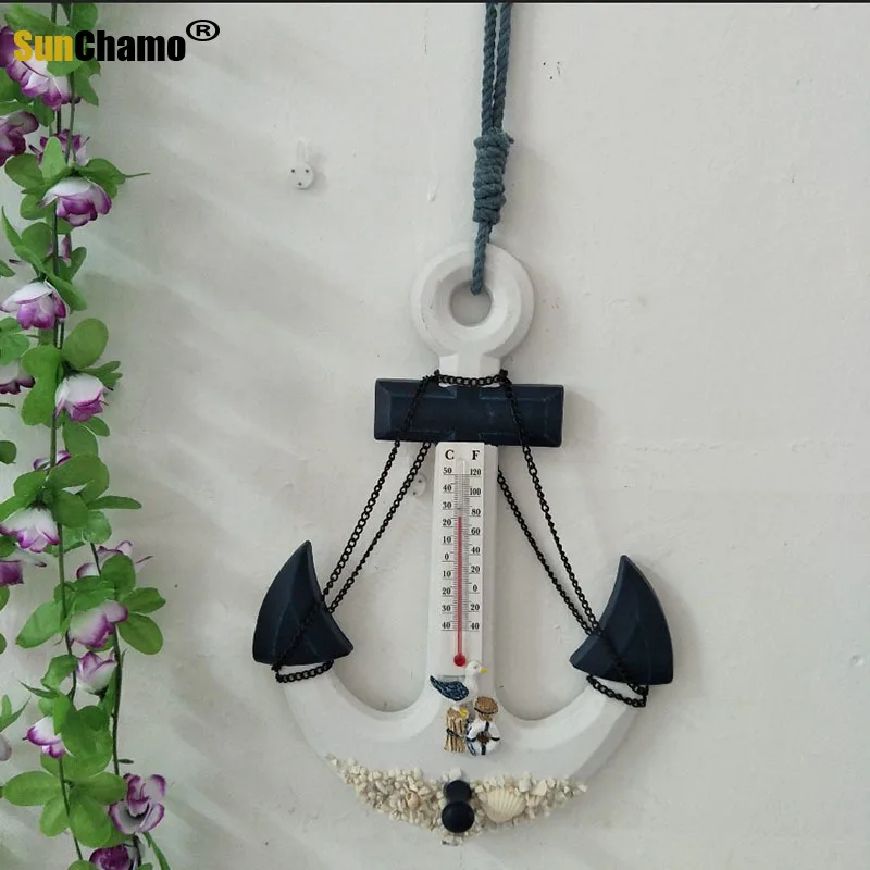 

33CM Wooden Anchors Decoration Vintage Home Decor Marine Mediterranean Style Nautical Decor Crafts Hanging Wall Decoration