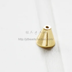 DIY Supply-Solid Brass Bead Finding Cap - Cone 8x7.5mm (1725C)