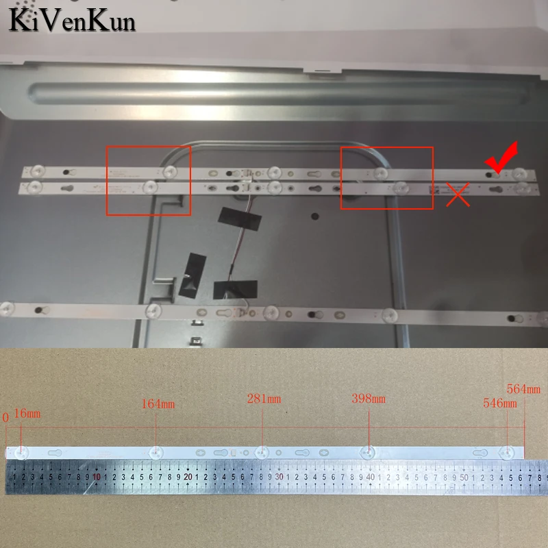 Imagem -06 - Jogo das Lâmpadas da Tevê Conduziu Tiras da Luz de Fundo para as Faixas Tc32fs500x das Barras do Diodo Emissor de Luz de Panasonic Tcl32d05-zc22ag24e Réguas 4c-lb320t-zchc Tc320m36 o