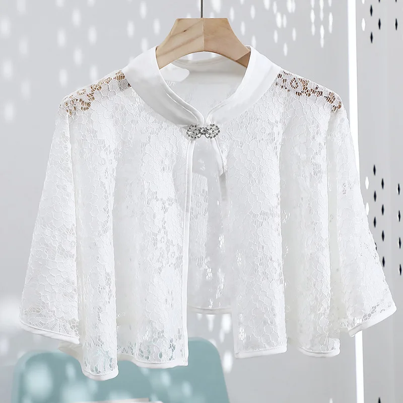 Đầm Ren Đen Cưới Khăn Choàng Cô Dâu Cô Dâu Bolero Bé Gái Áo Khoác Shrugs Nữ Cô Dâu Chính Thức Tối Bọc Mũi