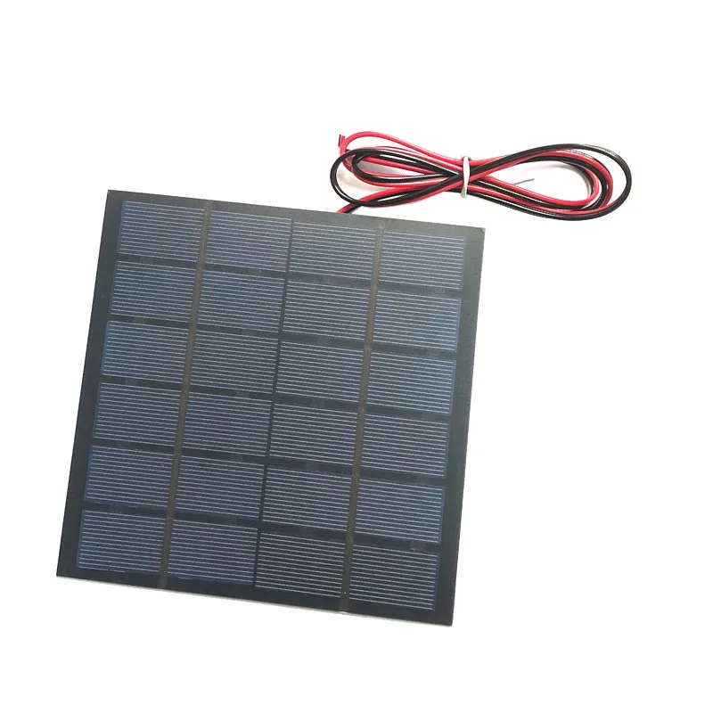 1PC  Wholesale 6V 3W 500mA ​Solar Panel PET/DIY 6V  Home Solar System 145*145MM ​