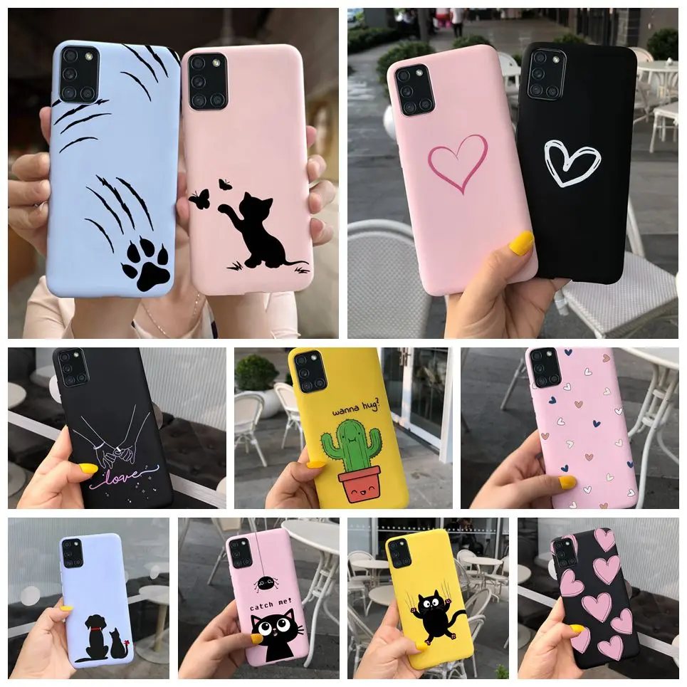 For Samsung Galaxy A31 A51 A71 Case Silicon Back Cover Phone Cases For Samsung A315 A515 A715 Soft Covers Cartoon bumper coque