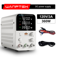 Wanptek 120V 3A Switching Adjustable DC Power Supply Laboratory Digital LED Display Adjust DC regulated Bench Source diy tool