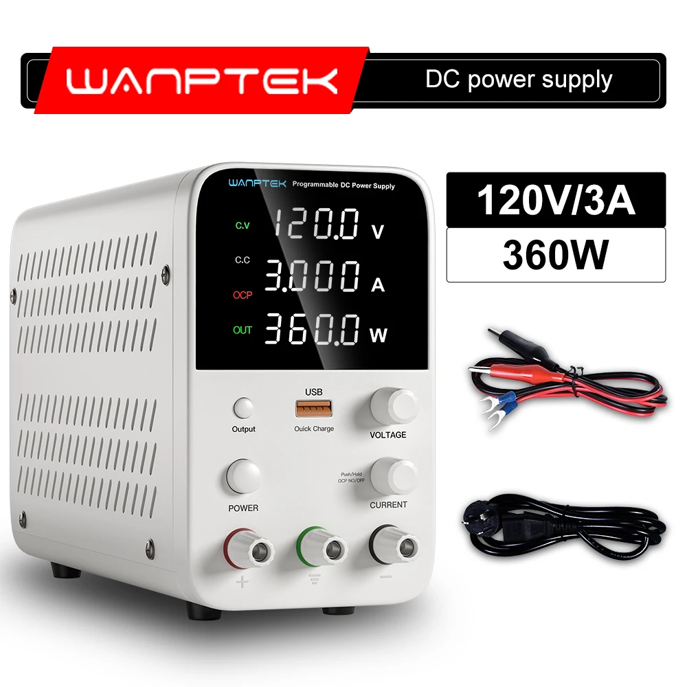 wanptek 120v 3a comutacao ajustavel dc fonte de alimentacao de laboratorio display led digital ajustar dc fonte de bancada regulada faca voce mesmo ferramenta 01