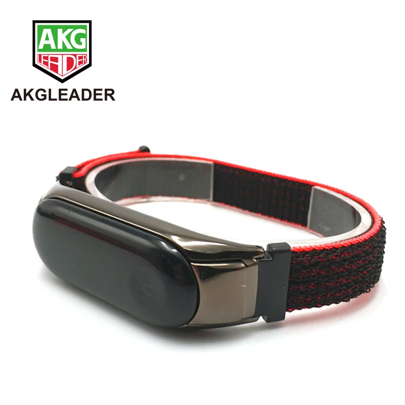 

AKGLEADER For Xiaomi Mi Band 4 3 Nylon Bracelet Wrist Strap Watch Band Sport Nylon Correa Mi band 4 3 Wriststrap Watch Band