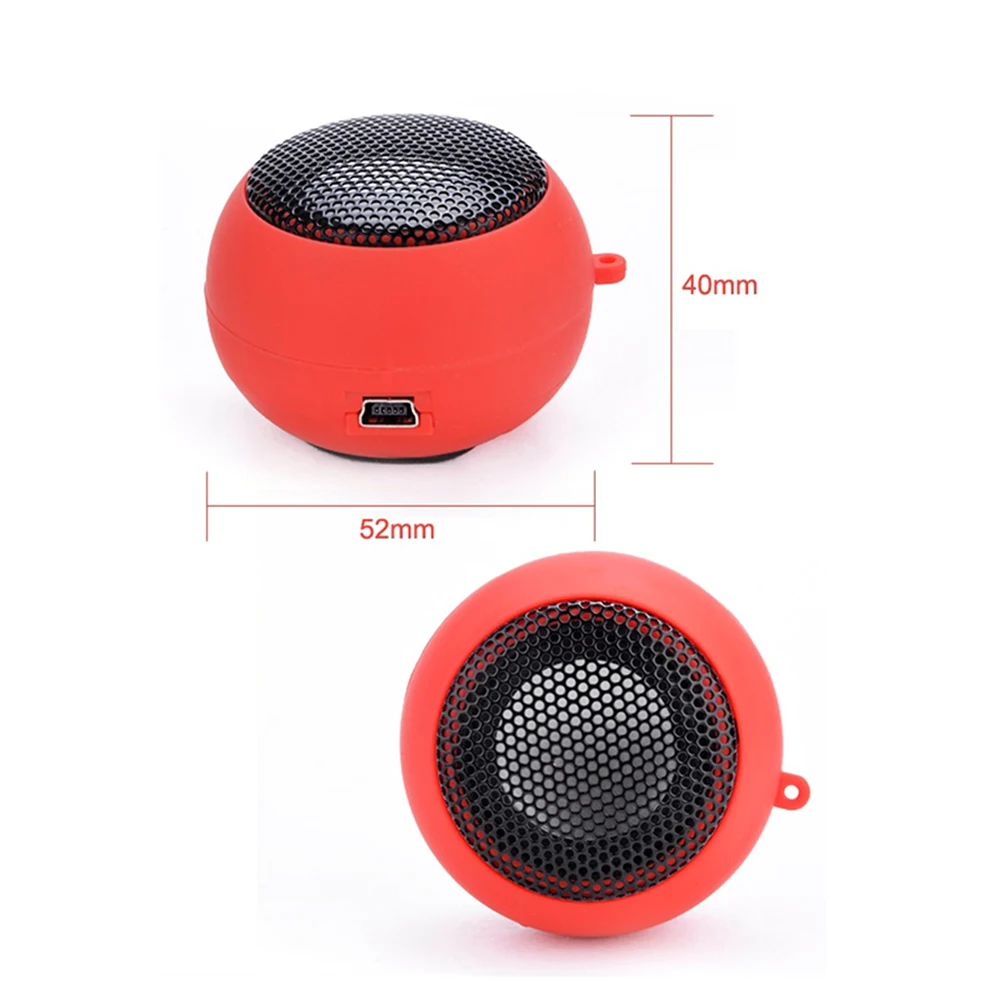 Hamburger Mini Speaker Mp3 Music Loudspeaker Player Outdoor 3.5mm  Wired Speaker Sound Box for Computer Phones