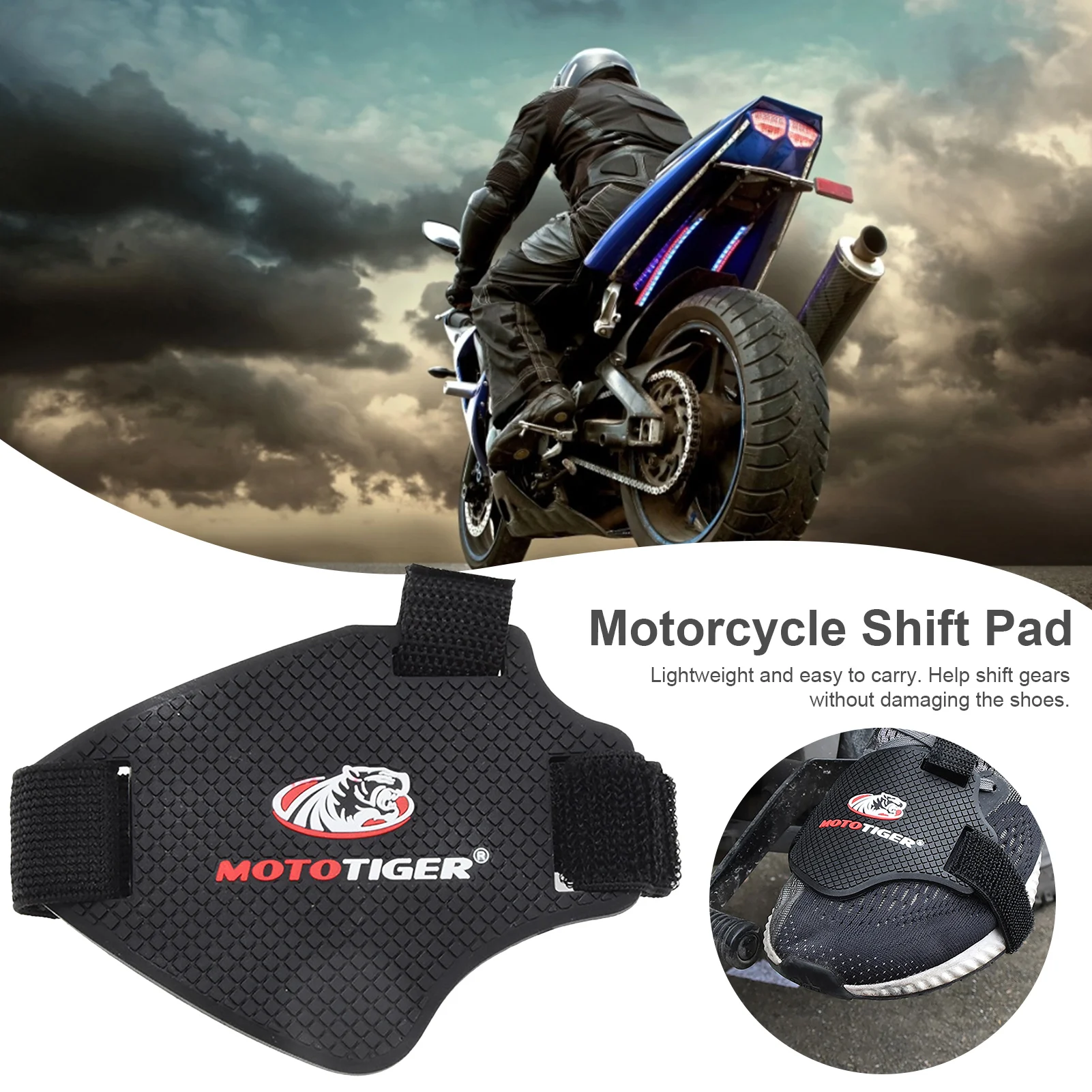 Easy to Carry Motorcycle Shift Pad Lightweight Wear Resistant Shoe Protective Cover Pad Motor Gear Shift Accessory