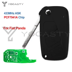 YOCASTY Vibrazione Tasto Chiave A Distanza 433MHz PCF7941A Per Fiat Panda 2003 2004 2005 2006 2007 2008 2009 2010 2011 2012 Sostituire Genuino Chiave