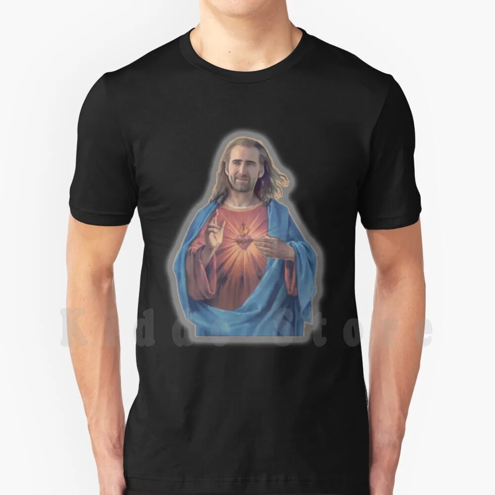 Nicholas Jesus Cage Christ T Shirt Cotton Men DIY Print Cool Tee Nicolas Cage Nicolas Cage Nicholas Nicholas Cage Nick Cage