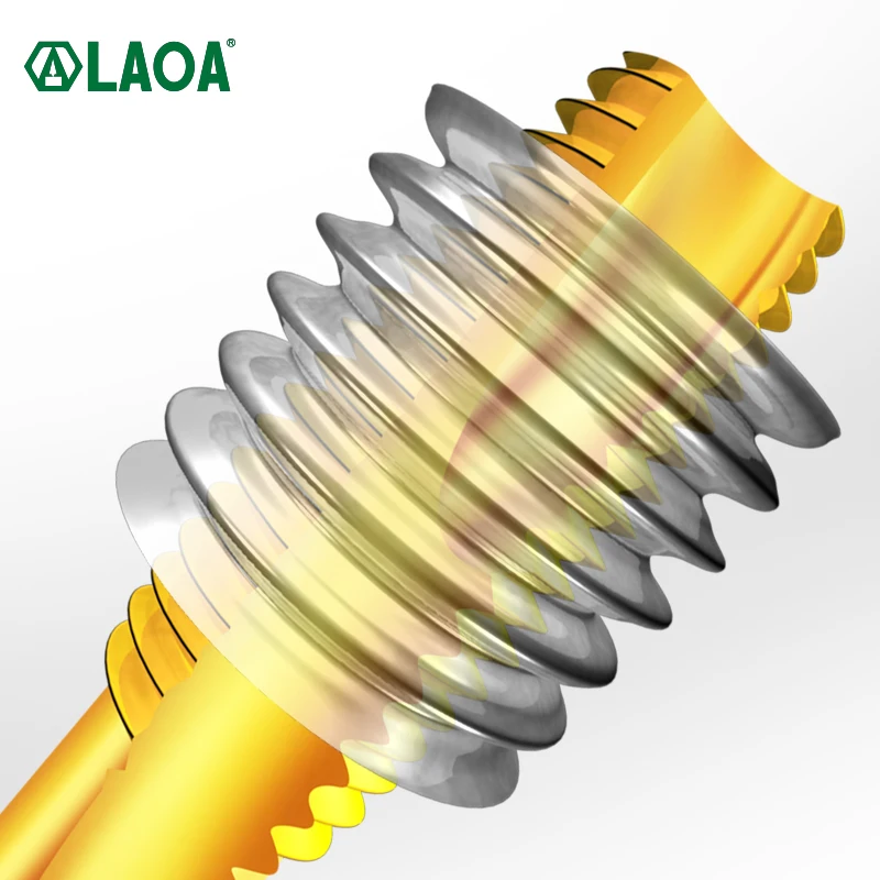 LAOA 1PCS Screw Tap HSSE Machine Right Hand Drill 3 Flute M3-M12 Spiral Point Thread Plug Handle Die